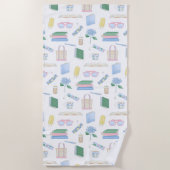 Kustboekenclub Summer Beach Reading Strandlaken (Voorkant)