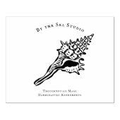 Kustboetiek Logo Schelp Illustratie Rubberstempel (Afrduk)