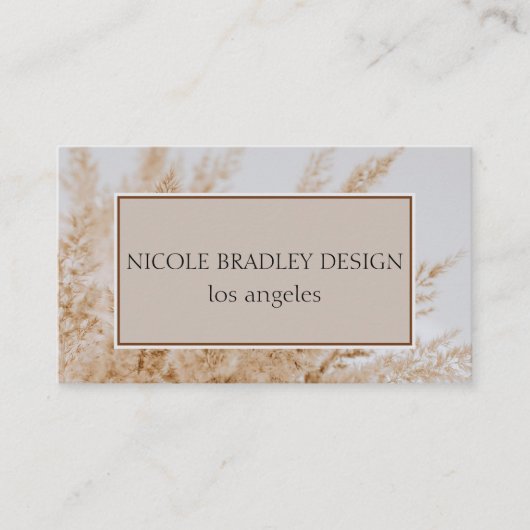 Kustboho chique interieur visitekaartje (Voorkant)