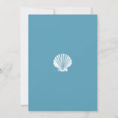 Kustboog Blauw Witte Bruiloftsdouche Kaart (Achterkant)