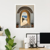 Kustboogpad naar zee-kunstprint poster (Thuiskantoor)