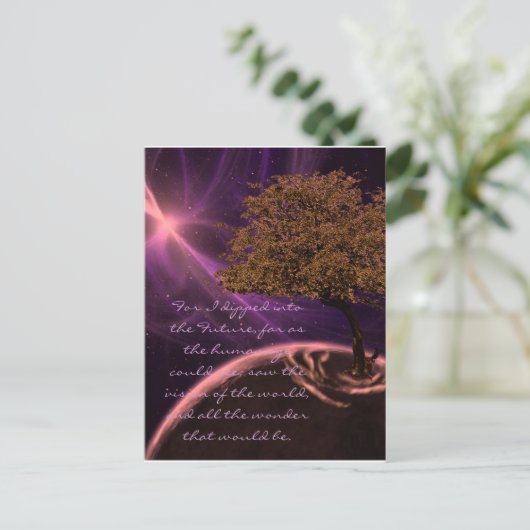 Kustboom van het leven briefkaart (Staand voorkant)