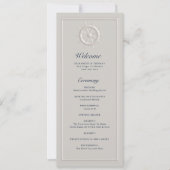 Kustboot Helm Faux Embossed Wedding Program (Voorkant)