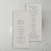 Kustboot Helm Faux Embossed Wedding Program