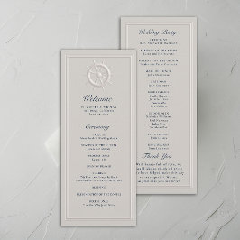 Kustboot Helm Faux Embossed Wedding Program