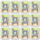 KUSTBOSTON TERRIER PLAATS IN HALLOEEN SLOONKOSTUOM STICKER (Voorkant)