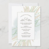 Kustbotanische bruiloft uitnodiging (Voorkant)