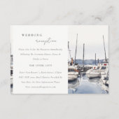 Kustboten bij Harbour Seascape Huwelijksreceptie Informatiekaartje (Voorkant)