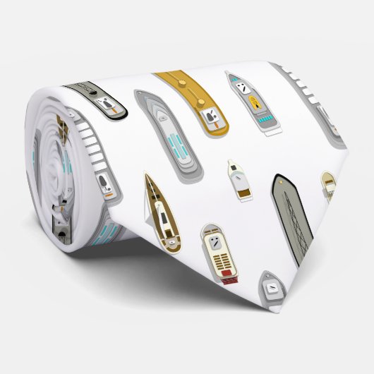 kustboten scheepvaart op de rivier ELKE kleur Stropdas (Opgerold)