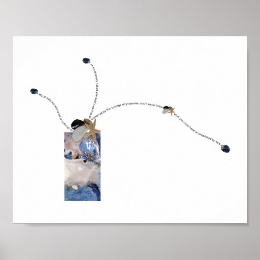 Kustbouquet van seizoenshells visueel gedicht poster (Voorkant)