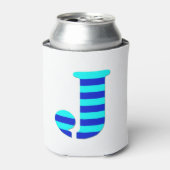 KUSTBRIEF J, BLAUW BLIKJESKOELER (Blikje Voorkant)