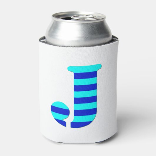 KUSTBRIEF J, BLAUW BLIKJESKOELER (Blikje Voorkant)