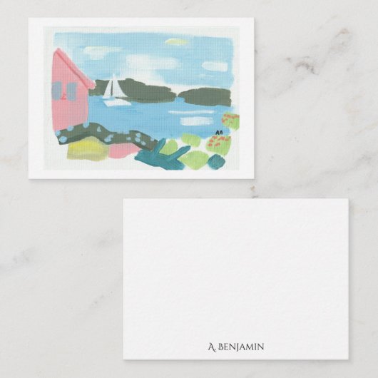 Kustbriefkaarten Notitiekaartje (Voorkant / Achterkant)