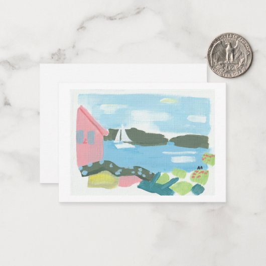 Kustbriefkaarten Notitiekaartje (Voorkant / Achterkant in situ)