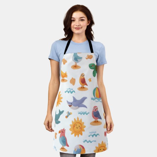 Kustbries All-Over Print Schort Cadeau (Gedragen)