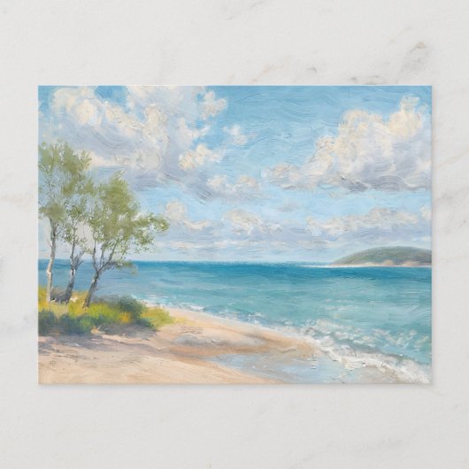 Kustbries Fijne Kunst Strandprint Briefkaart (Voorkant)