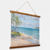 Kustbries Fijne Kunst Strandprint Hangend Wandkleed (Gebogen)