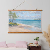 Kustbries Fijne Kunst Strandprint Hangend Wandkleed (Slaapkamer)
