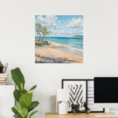 Kustbries Fijne Kunst Strandprint Poster (Thuiskantoor)
