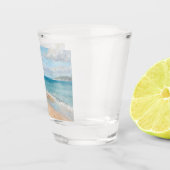 Kustbries Fijne Kunst Strandprint Shot Glas (Rechts)