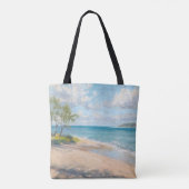 Kustbries Fijne Kunst Strandprint Tote Bag (Achterkant)