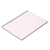Kustbries Strepen - Zeeschelp Roze Notitieboek (Linkerzijde)