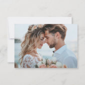 Kustbruiloft Aquarel Ocean Beach Bedanktkaart Bedankkaart (Achterkant)