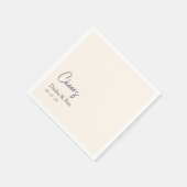 Kustbruiloft cocktail servet bruid & bruidegom naa (Hoek)