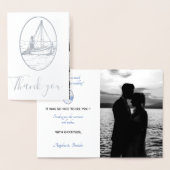 kustbruiloft - Dank u Folie Kaarten (Display)