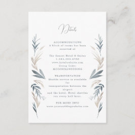 Kustbruiloft details kaart