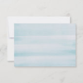 Kustbruiloft | Elegante script nautische blauwe Bedankkaart (Achterkant)