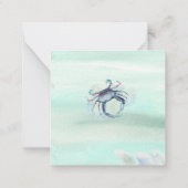 Kustbruiloft Maryland Crab Notitiekaartje (Achterkant)