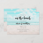 Kustbruiloft met QR-code bestemming Kaart (Voorkant / Achterkant)