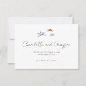 Kustbruiloft Ocean Beach Watercolor Bedankt (Voorkant)