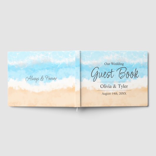 Kustbruiloft Ocean Waves Gastenboek (Volledig)