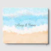 Kustbruiloft Ocean Waves Gastenboek (Achterkant)