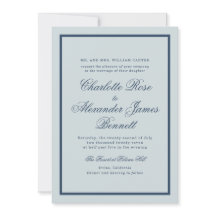 Kustbruiloft Stofblauw Klassiek Schrift