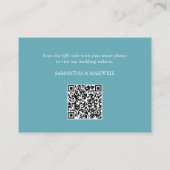 Kustbruiloft Website Tussenkaart Turquoise Blue Informatiekaartje (Achterkant)