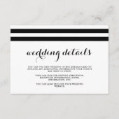 Kustbruiloft zwart en wit Gastgegevens Informatiekaartje (Voorkant)