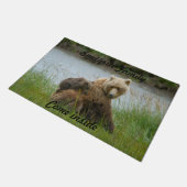 Kustbruin Beer Sow en Triplets Deurmat (Schuin)