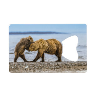 Kustbruine beren creditkaart flessenopener