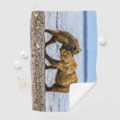 Kustbruine beren golfhanddoek (Insitu)