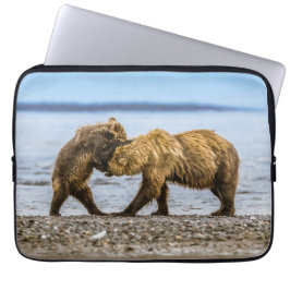Kustbruine beren laptop sleeve