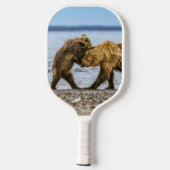 Kustbruine beren pickleball paddle (Achterkant)