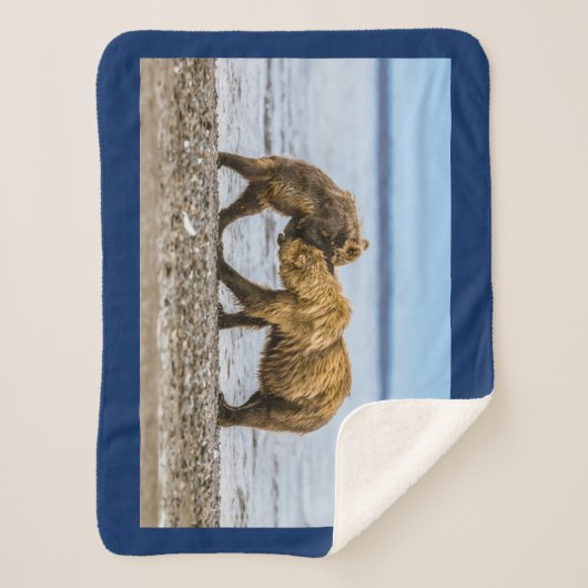 Kustbruine beren sherpa deken (Voorkant)