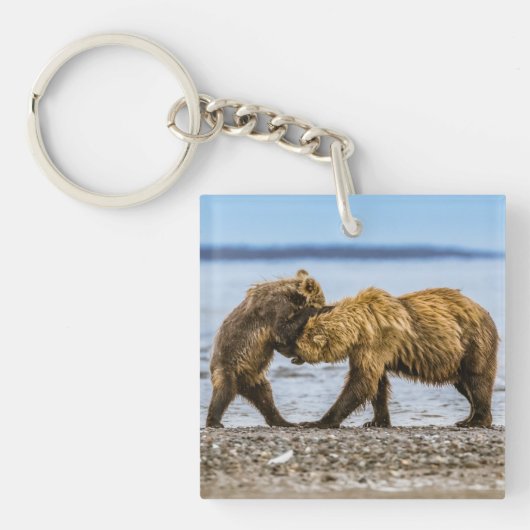 Kustbruine beren sleutelhanger (Voorkant)