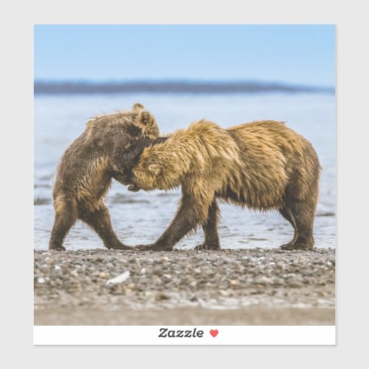 Kustbruine beren sticker (Vel)