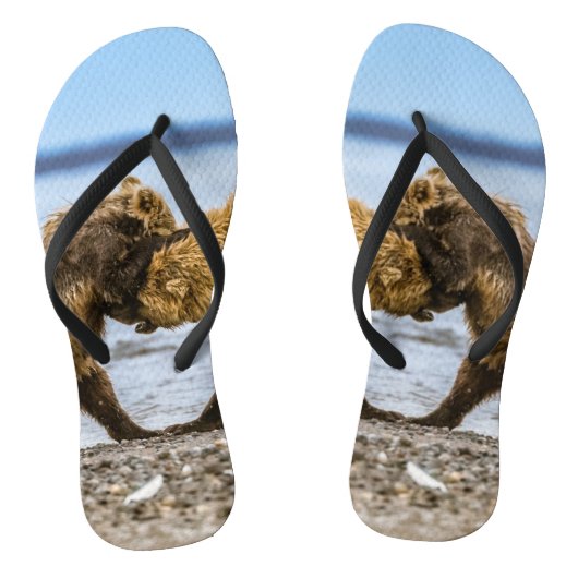 Kustbruine beren teenslippers (Voetbed)