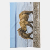 Kustbruine beren theedoek (Verticaal)