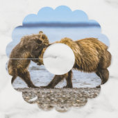 Kustbruine beren wijnglaslabel (Achterkant)